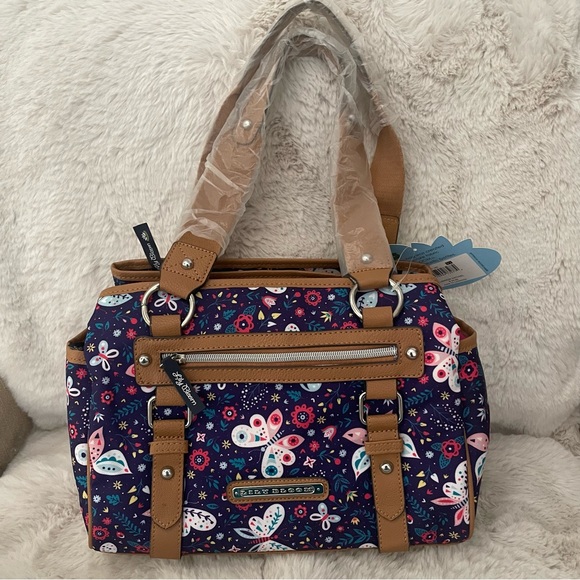 Lily Bloom Handbags - Lily Bloom NWT Brand New Landon Satchel Bag with Adorable Butterfly Desi…
